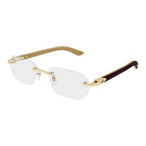Cartier CT0583o-002 Eyeglasses Gold Burgundy Metal